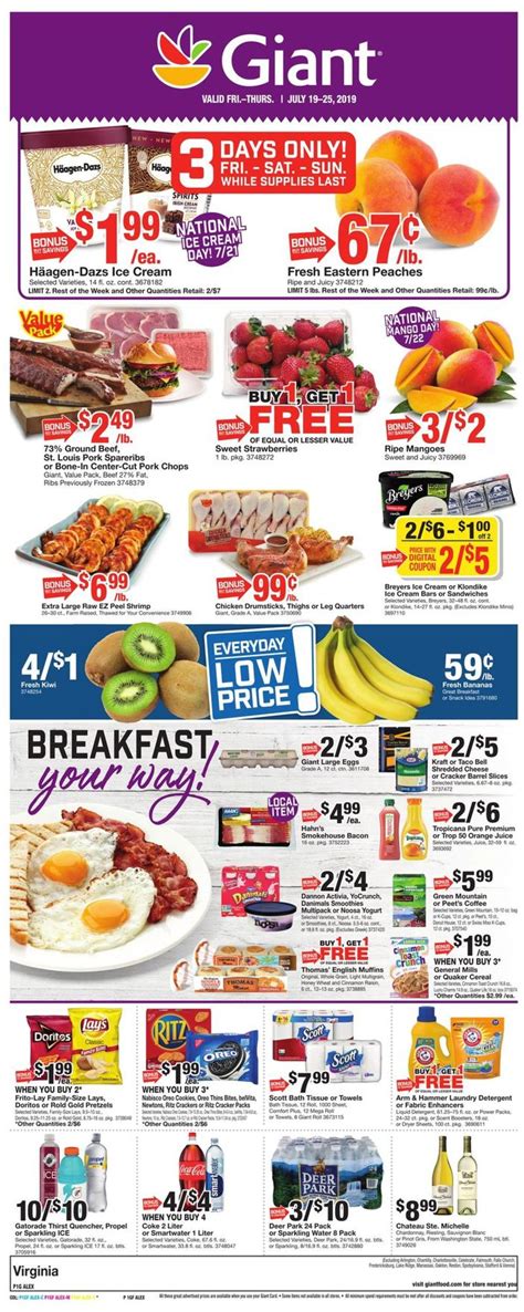 Giant food weekly ads - Take advantage of our weekly ad prices in store and online. X, X. Access over ... Redeem points for gas savings, grocery savings, special rewards like free§ items ...
